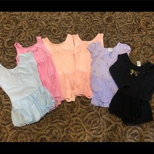 Lot of 6 dance leotards